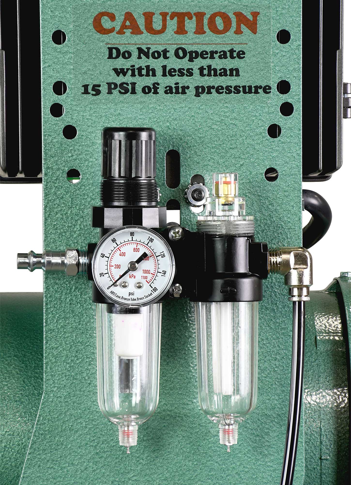 16110A comes with air regulator and filter/oiler  